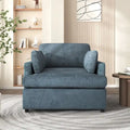 Fauteuil d'appoint 37 po avec pieds en plastique et coussins décoratifs
