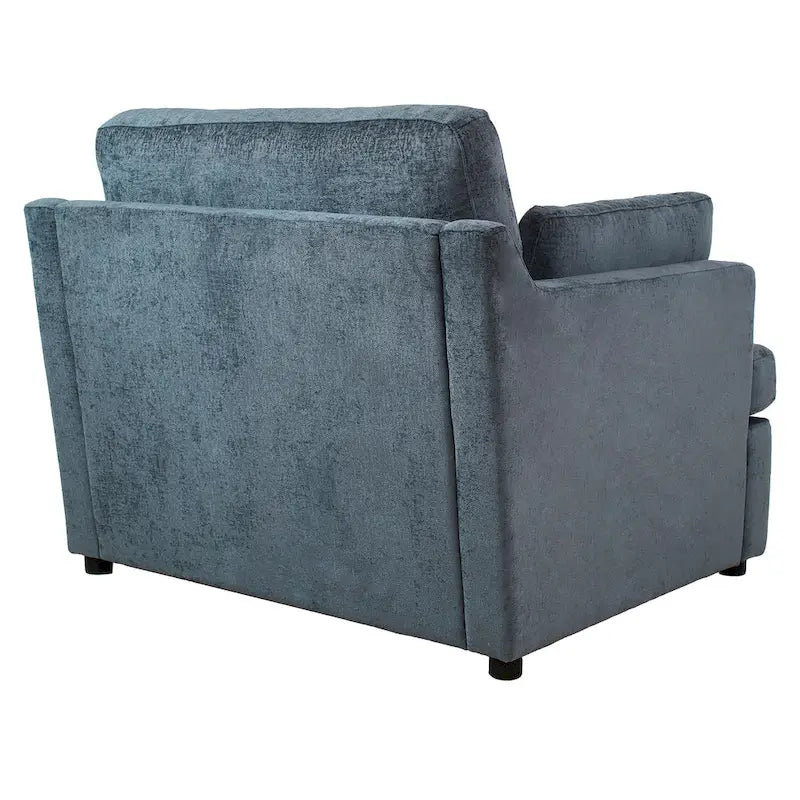 Fauteuil d'appoint 37 po avec pieds en plastique et coussins décoratifs