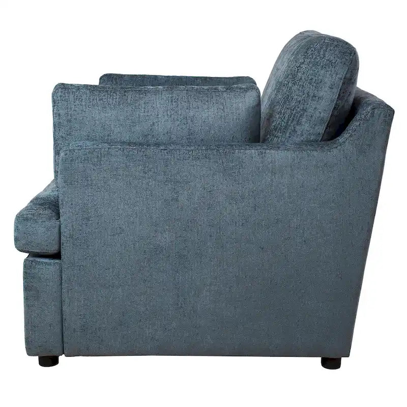 Fauteuil d'appoint 37 po avec pieds en plastique et coussins décoratifs