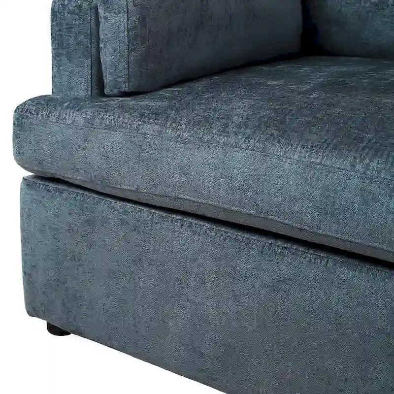 Fauteuil d'appoint 37 po avec pieds en plastique et coussins décoratifs