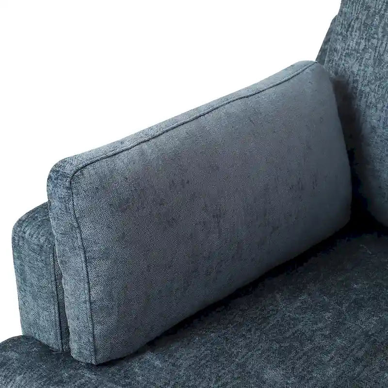 Fauteuil d'appoint 37 po avec pieds en plastique et coussins décoratifs
