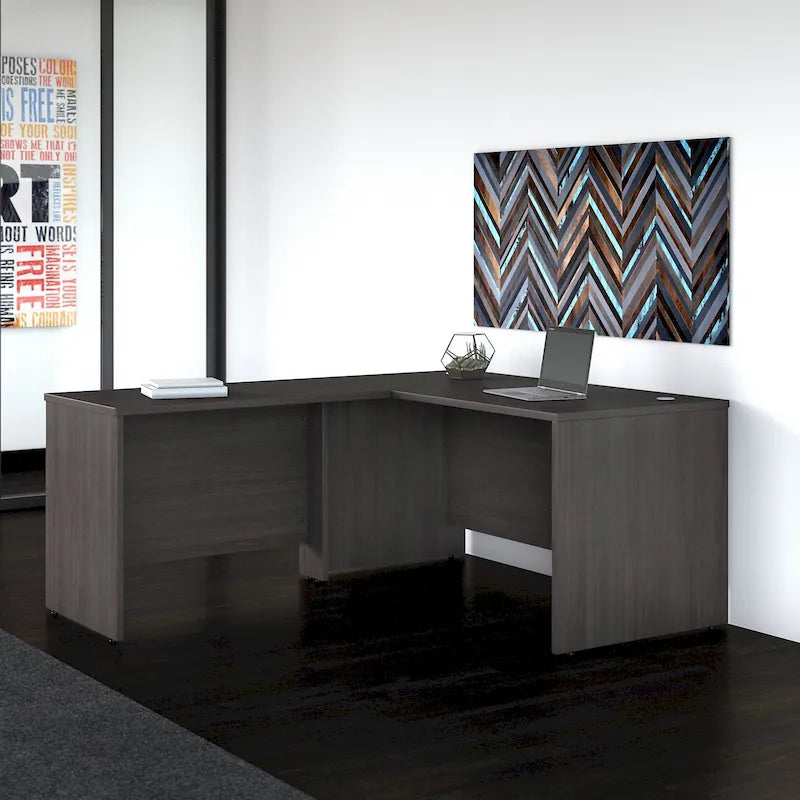 Bureau d'angle en L de 60 pouces (avec table latérale de 42 pouces)