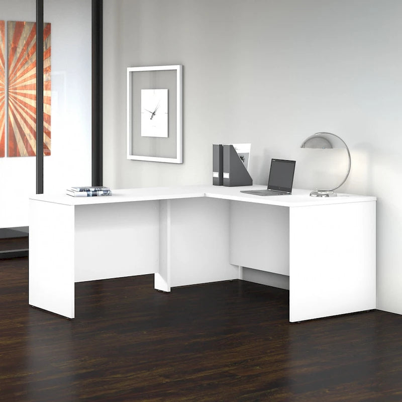 Bureau d'angle en L de 60 pouces (avec table latérale de 42 pouces)