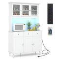 Meuble de rangement haut de cuisine de 77 po avec lumières DEL et