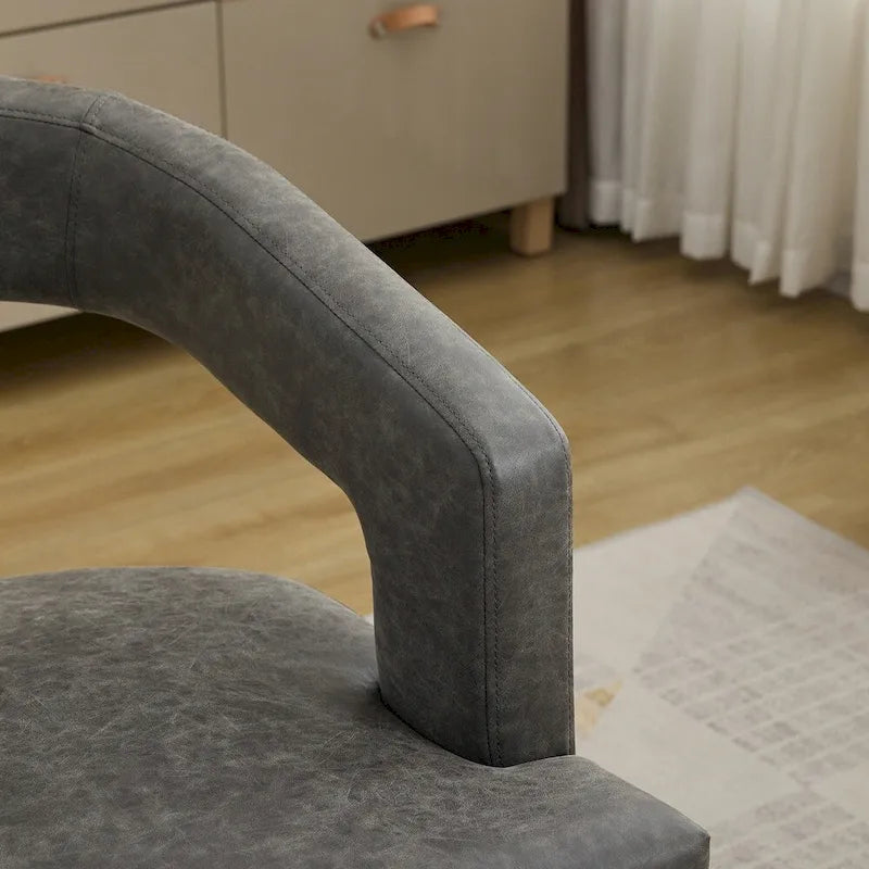 Fauteuil d'appoint rembourré, moderne, large de 25,79 po, dossier ouvert, en forme de tonneau