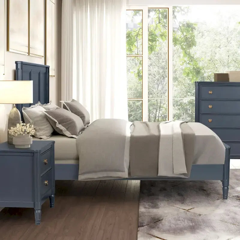 Lit classique moderne en bois massif