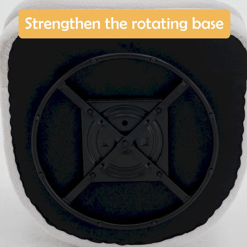 Fauteuil pivotant en velours avec pouf, rotation 360° et capacité de 136 kg