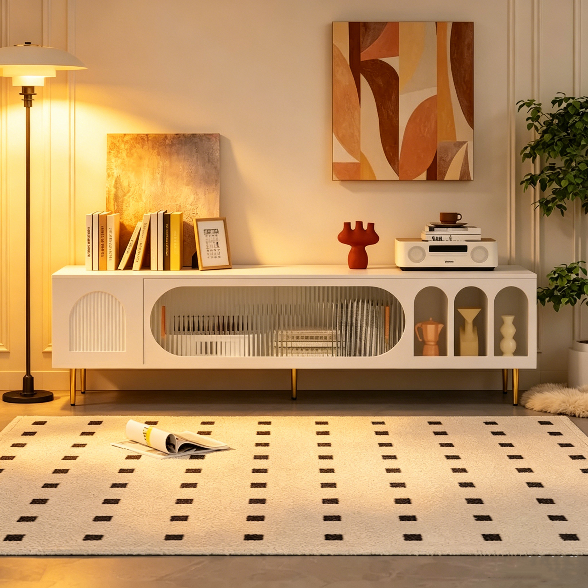 Meuble TV moderne pour téléviseur de 70 pouces pour le salon