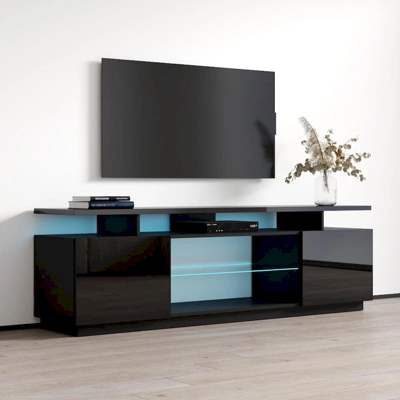 Ce meuble TV de 180 cm de style moderne
