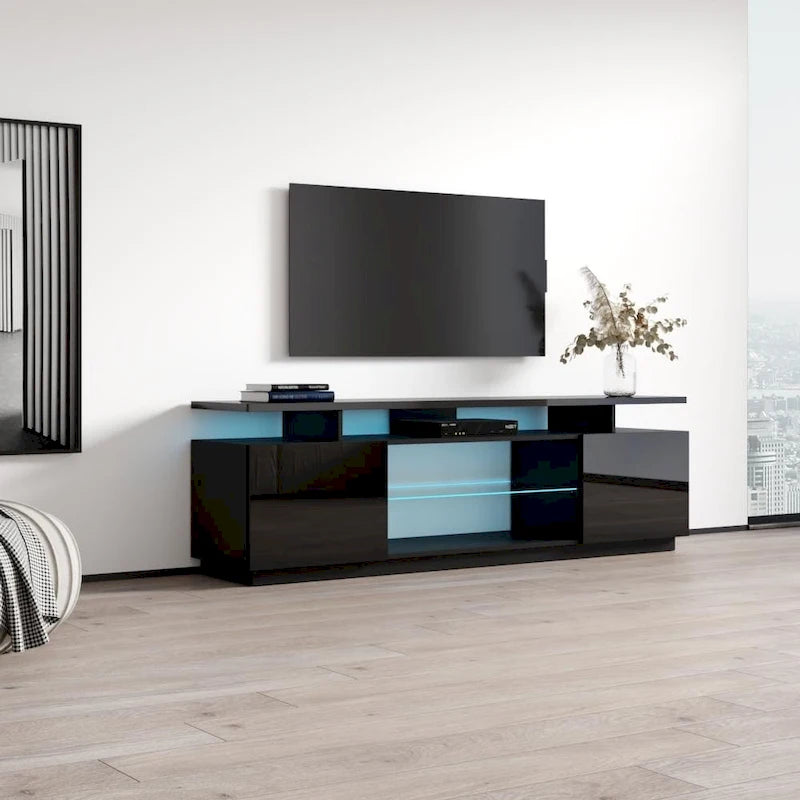Ce meuble TV de 180 cm de style moderne