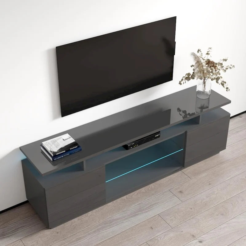 Ce meuble TV de 180 cm de style moderne