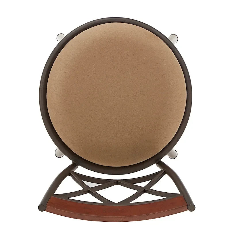 Ensemble de tabourets de bar ajustables en métal effet bronze et bois massif (design dossier en X, ensemble de 3 pièces)