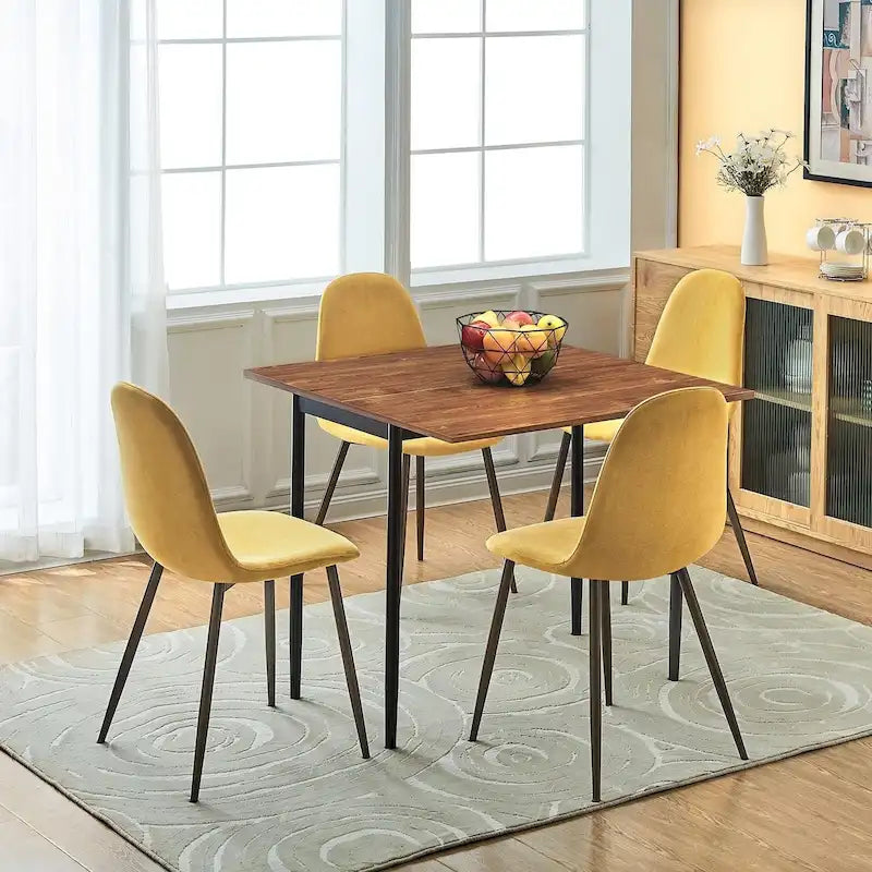 Chaises de salle à manger rembourrées en tissu (4 chaises)