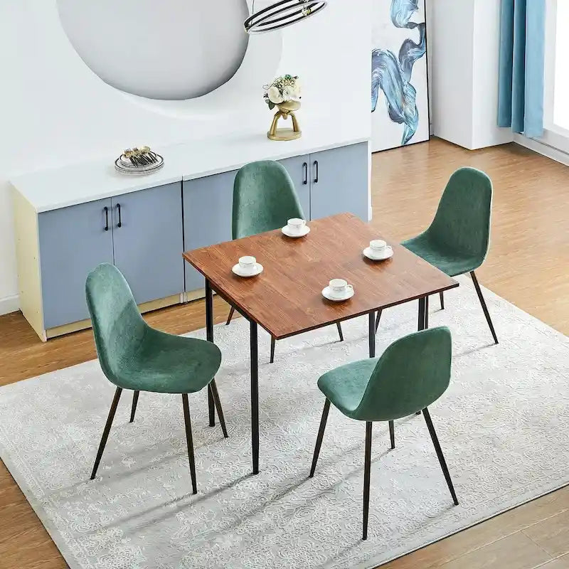 Chaises de salle à manger rembourrées en tissu (4 chaises)