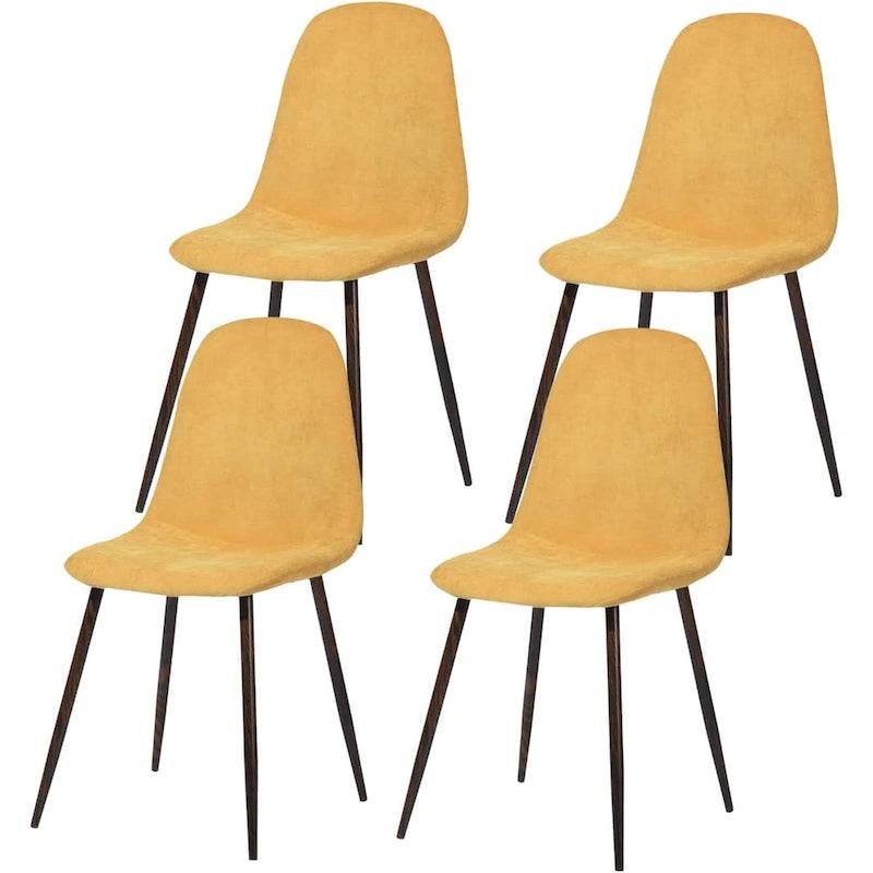 Chaises de salle à manger rembourrées en tissu (4 chaises)