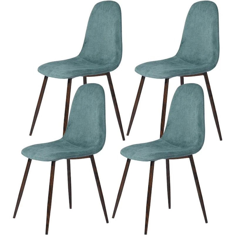 Chaises de salle à manger rembourrées en tissu (4 chaises)