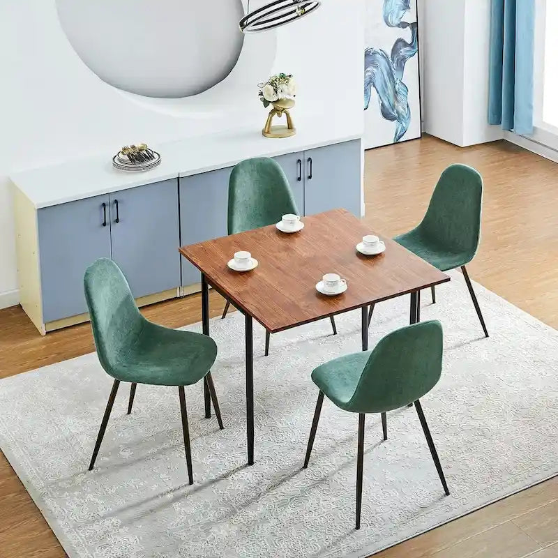 Chaises de salle à manger rembourrées en tissu (4 chaises)