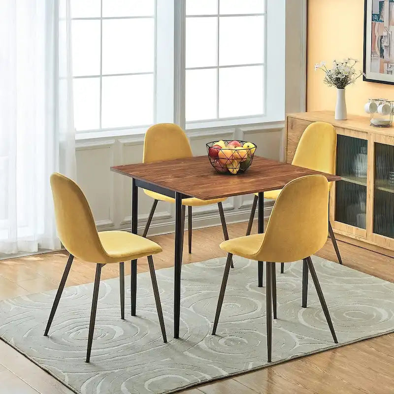 Chaises de salle à manger rembourrées en tissu (4 chaises)