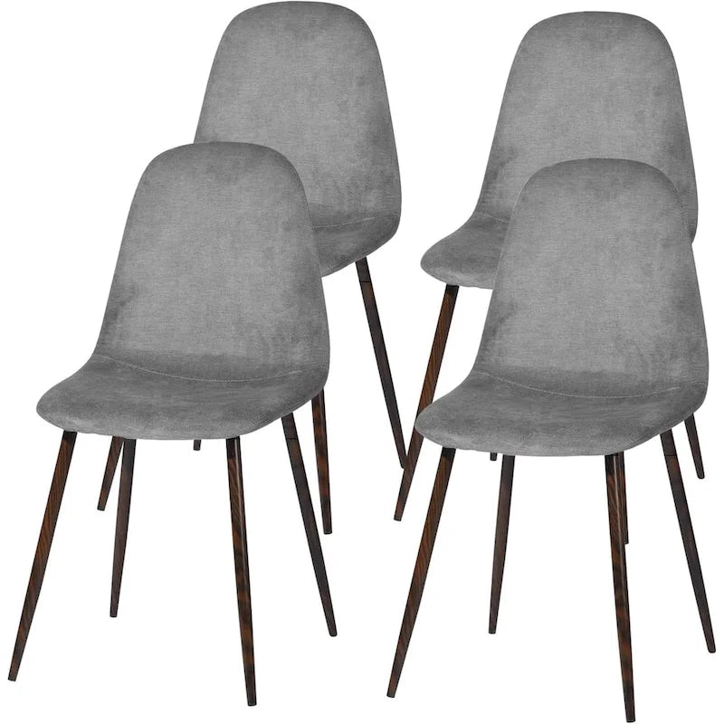 Chaises de salle à manger rembourrées en tissu (4 chaises)