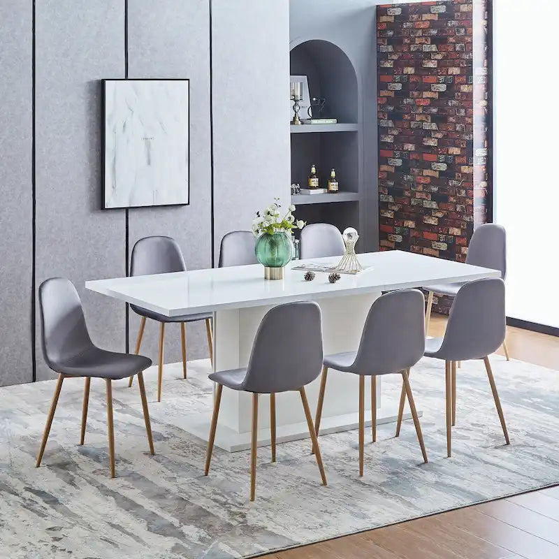 Chaises de salle à manger rembourrées en tissu (4 chaises)