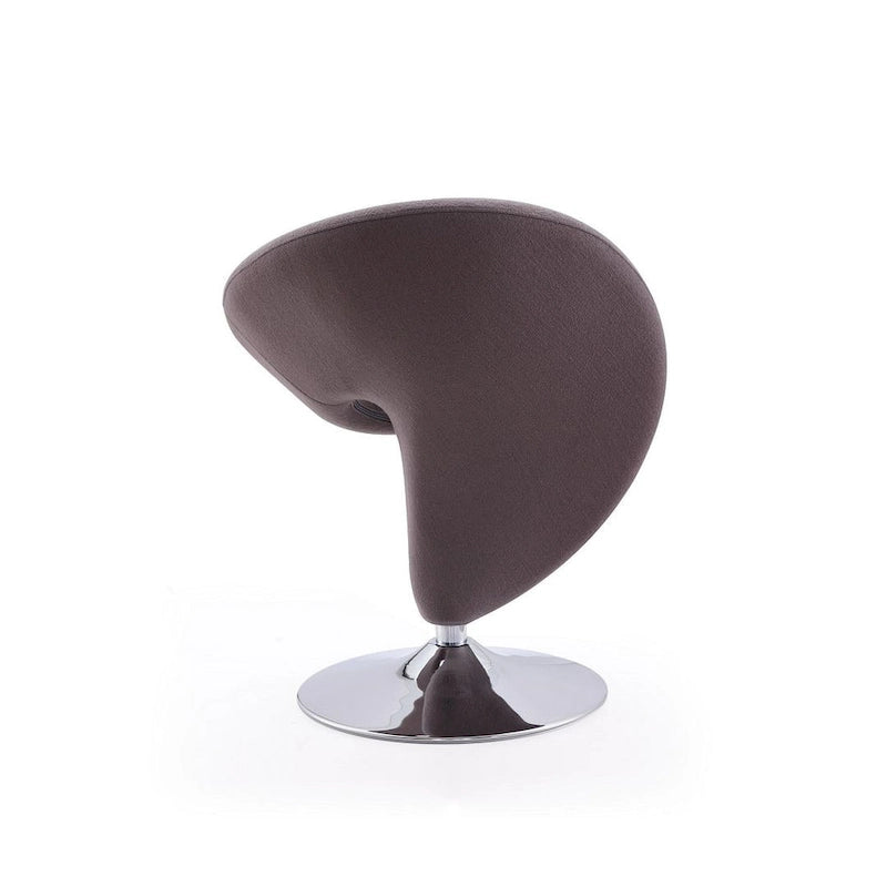 Fauteuil pivotant Comfort Curl en mélange de laine chromé (lot de 2)