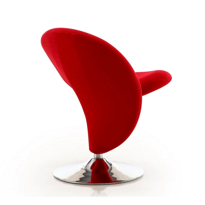 Fauteuil pivotant Comfort Curl en mélange de laine chromé (lot de 2)