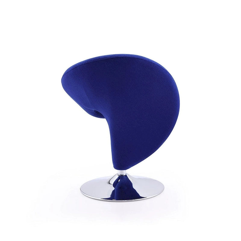 Fauteuil pivotant Comfort Curl en mélange de laine chromé (lot de 2)