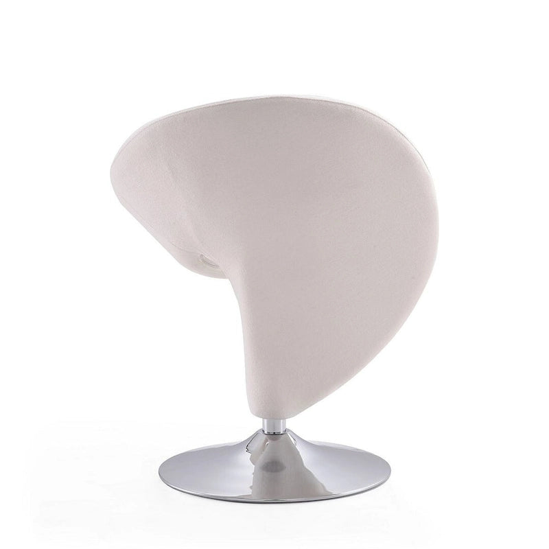 Fauteuil pivotant Comfort Curl en mélange de laine chromé (lot de 2)