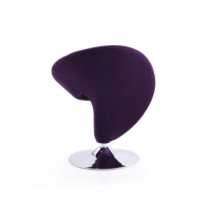 Fauteuil pivotant Comfort Curl en mélange de laine chromé (lot de 2)