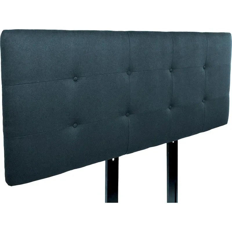 Tête de lit tapissée bleu marine