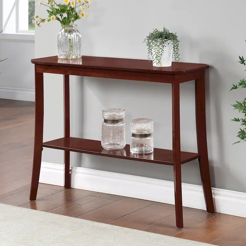 Série de tables d'entrée avec étagère de rangement
