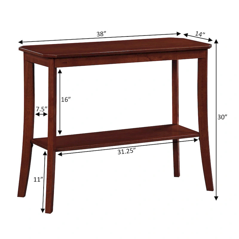 Série de tables d'entrée avec étagère de rangement