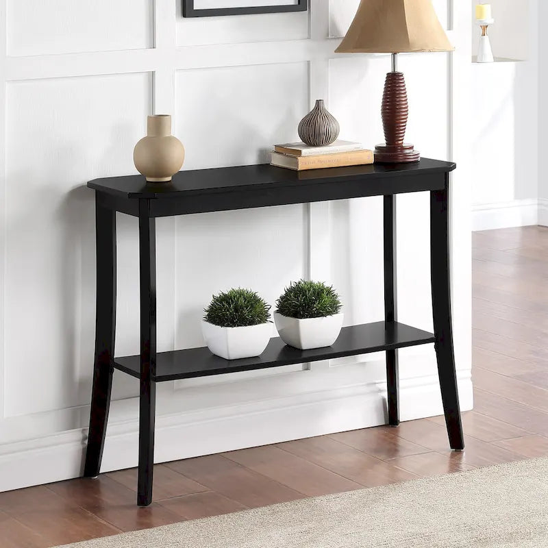 Série de tables d'entrée avec étagère de rangement