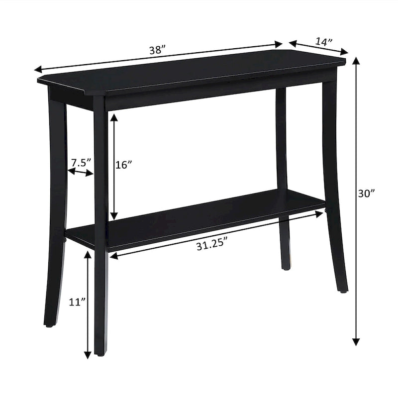 Série de tables d'entrée avec étagère de rangement