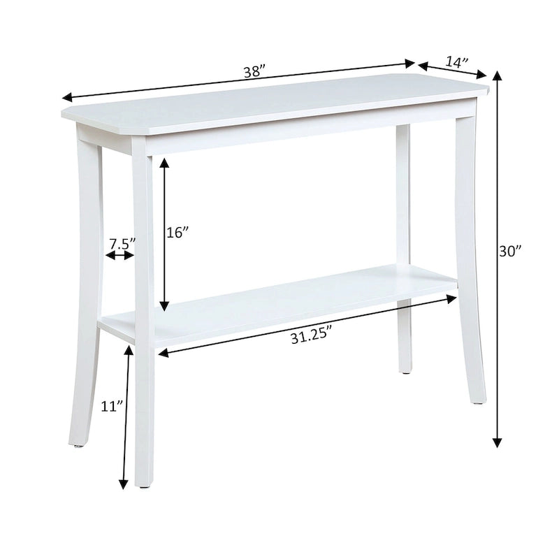 Série de tables d'entrée avec étagère de rangement