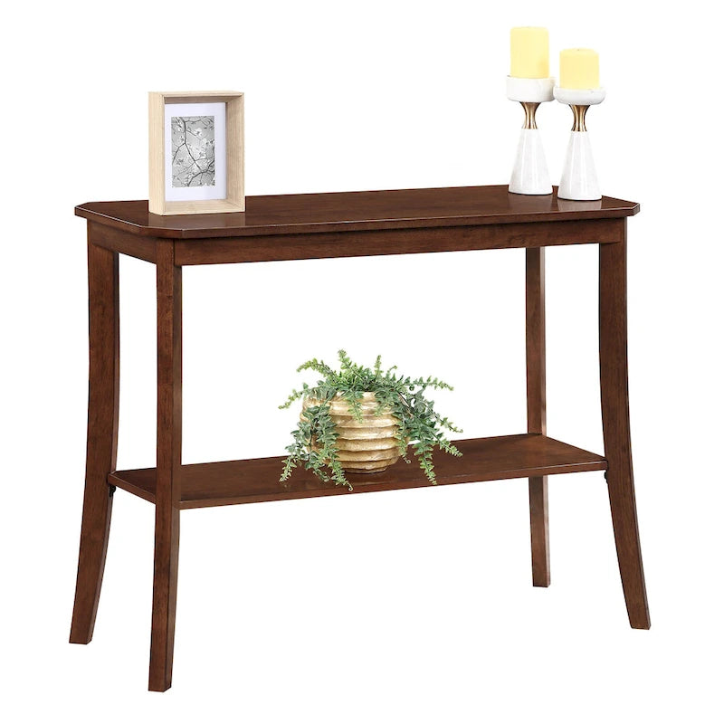 Série de tables d'entrée avec étagère de rangement