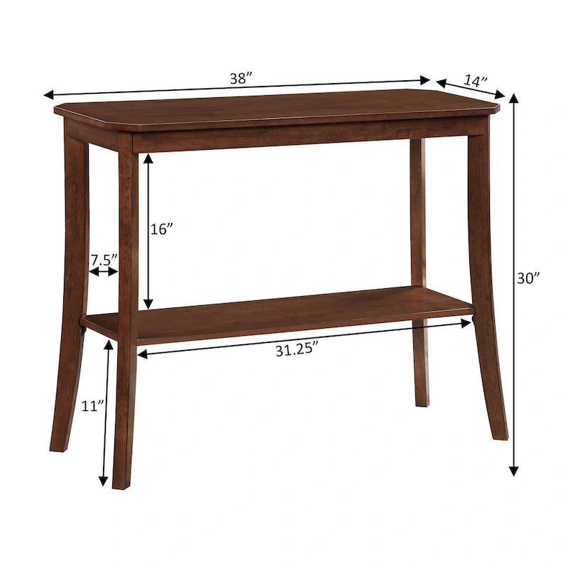 Série de tables d'entrée avec étagère de rangement