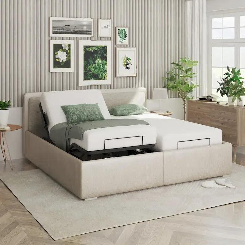 Cadre de lit réglable, zéro espace, zéro gravité, avec support de matelas