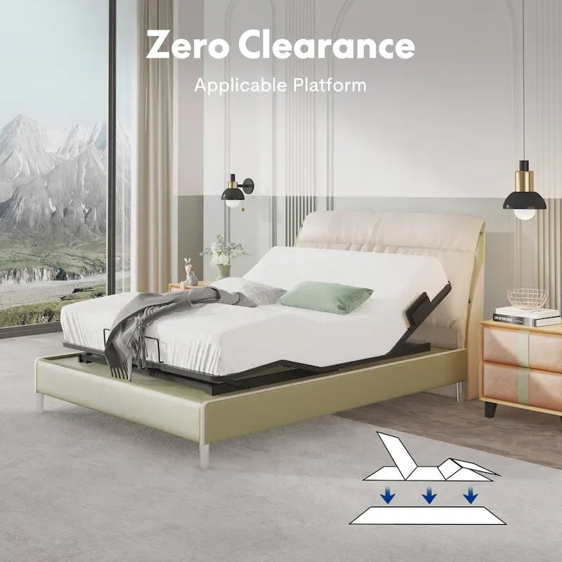 Cadre de lit réglable, zéro espace, zéro gravité, avec support de matelas