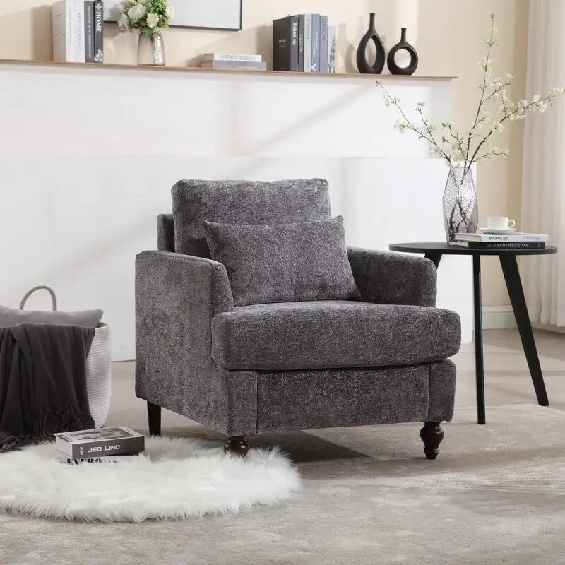 Fauteuil moderne, Fauteuil à accoudoirs avec cadre en bois