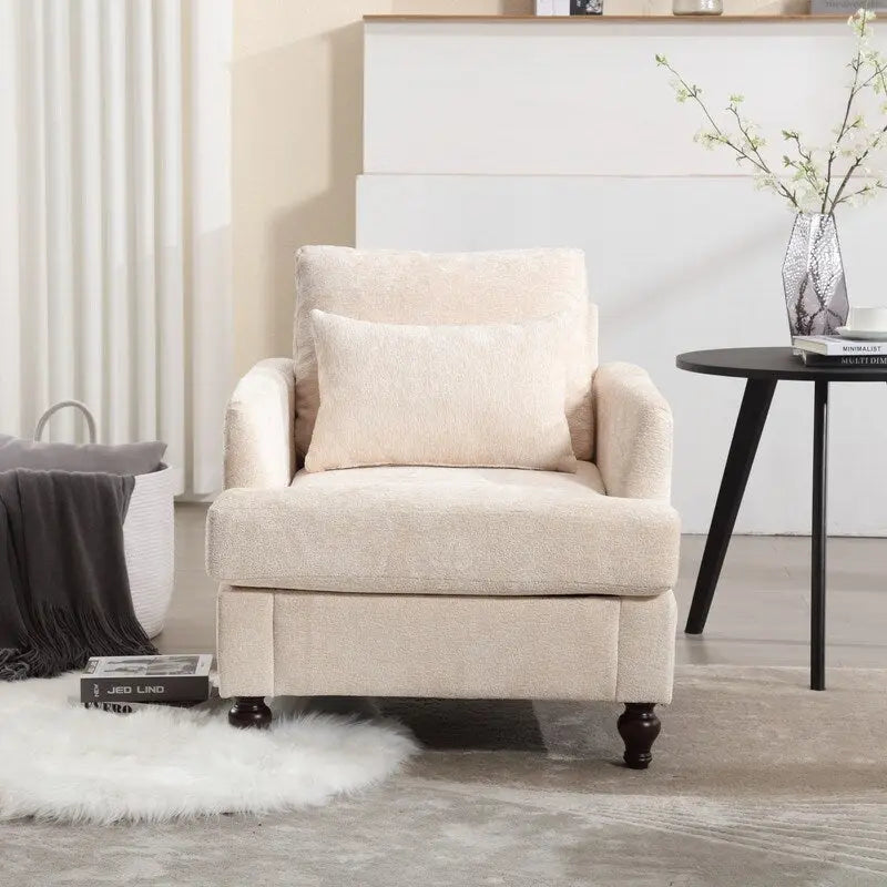 Fauteuil moderne, Fauteuil à accoudoirs avec cadre en bois