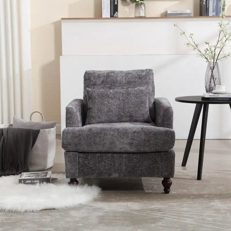 Fauteuil moderne, Fauteuil à accoudoirs avec cadre en bois