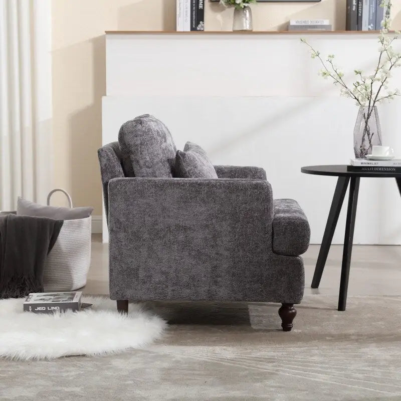 Fauteuil moderne, Fauteuil à accoudoirs avec cadre en bois
