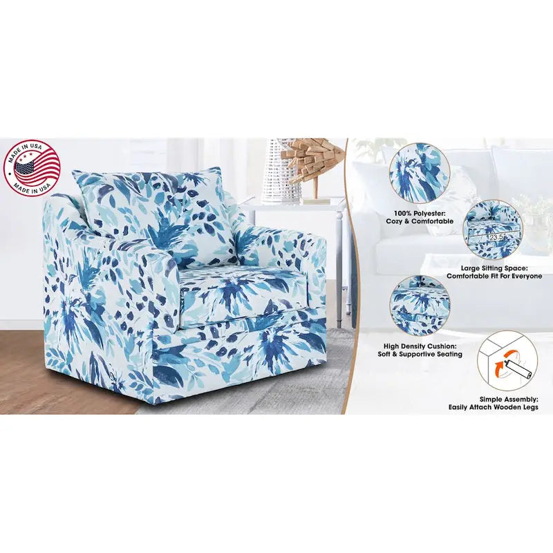 Chaise pivotante à dossier coussiné