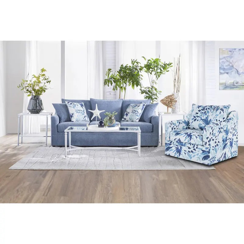 Chaise pivotante à dossier coussiné