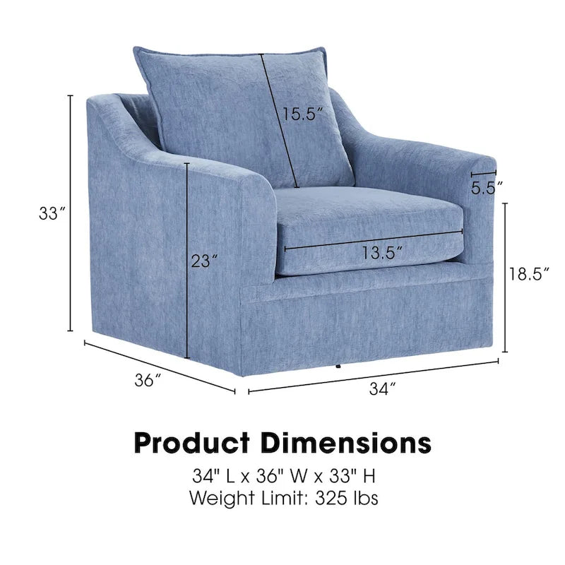 Chaise pivotante à dossier coussiné