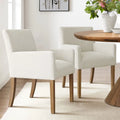Fauteuil rembourré en lin (lot de 2)