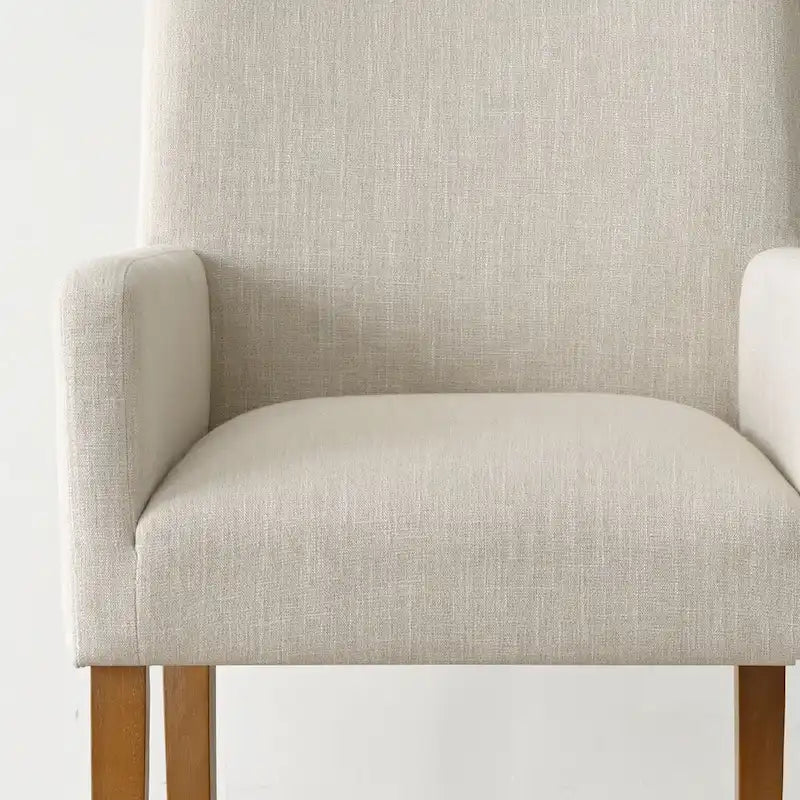 Fauteuil rembourré en lin (lot de 2)