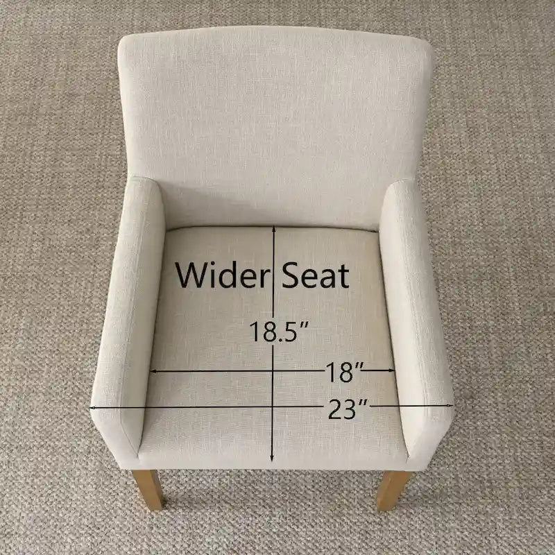 Fauteuil rembourré en lin (lot de 2)