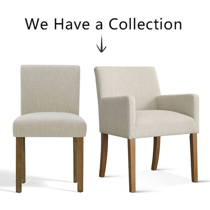 Fauteuil rembourré en lin (lot de 2)